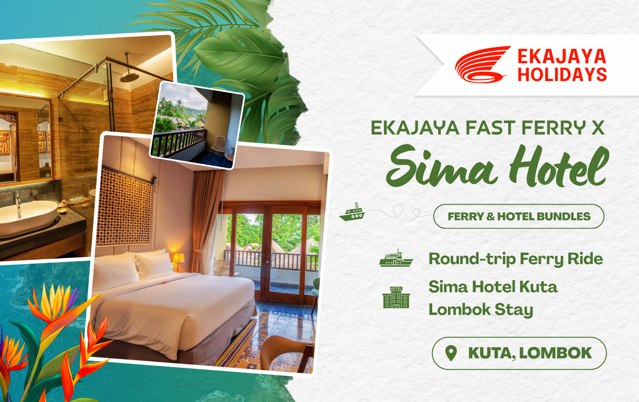 Sima Hotel Kuta X Ekajaya Fast Ferry (For 2 Pax)